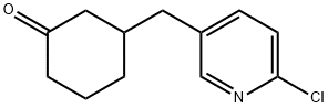 3-((6-氯吡啶-3-基)甲基)环己-1-酮 结构式