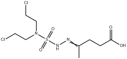 4-[2-[Bis(2-chloroethyl)sulfamoyl]hydrazono]pentanoic acid 结构式