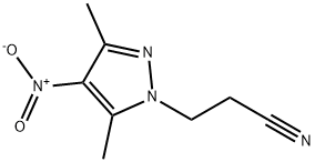 3-(3,5-二甲基-4-硝基-1H-吡唑-1-基)丙腈 结构式