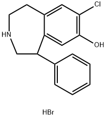 1H-3-Benzazepin-7-ol, 8-chloro-2,3,4,5-tetrahydro-5-phenyl-, hydrobrom ide Structure