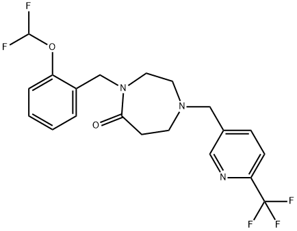 4-(2-PHENYLETHYL)-1-([6-(TRIFLUOROMETHYL)PYRIDIN-3-YL]METHYL)-1,4-DIAZEPAN-5-ONE 结构式