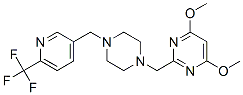 4,6-DIMETHOXY-2-[(4-([6-(TRIFLUOROMETHYL)PYRIDIN-3-YL]METHYL)PIPERAZIN-1-YL)METHYL]PYRIMIDINE|