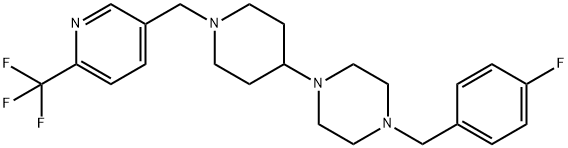 1-(4-FLUOROBENZYL)-4-(1-([6-(TRIFLUOROMETHYL)PYRIDIN-3-YL]METHYL)PIPERIDIN-4-YL)PIPERAZINE Structure
