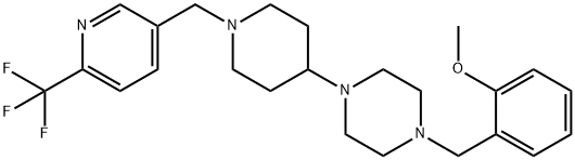 1-(2-METHOXYBENZYL)-4-(1-([6-(TRIFLUOROMETHYL)PYRIDIN-3-YL]METHYL)PIPERIDIN-4-YL)PIPERAZINE Structure