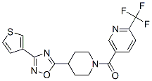 5-((4-[3-(3-THIENYL)-1,2,4-OXADIAZOL-5-YL]PIPERIDIN-1-YL)CARBONYL)-2-(TRIFLUOROMETHYL)PYRIDINE|