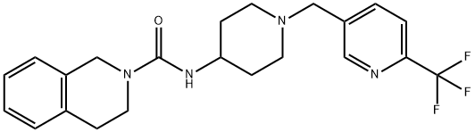 N-(1-([6-(TRIFLUOROMETHYL)PYRIDIN-3-YL]METHYL)PIPERIDIN-4-YL)-3,4-DIHYDROISOQUINOLINE-2(1H)-CARBOXAMIDE Structure