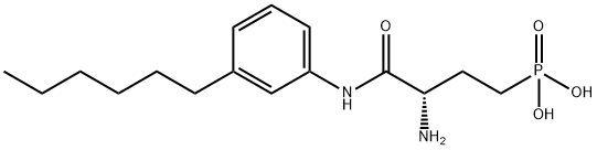 [(3S)-3-Amino-4-[(3-hexylphenyl)amino]-4-oxobutyl]phosphonic acid Structure