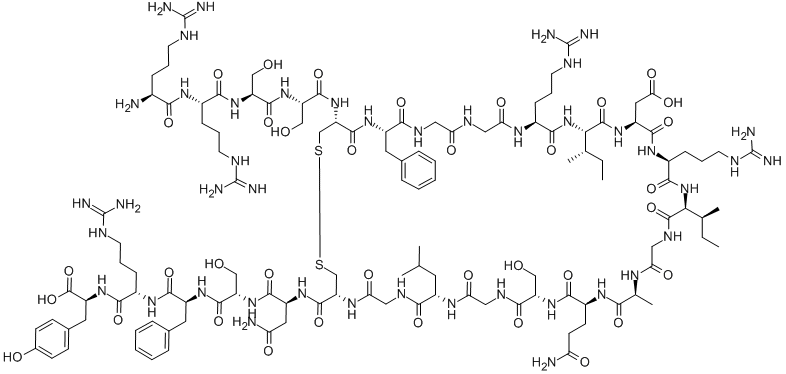 心房性利尿ペプチド (ラット, 3-28) 化学構造式