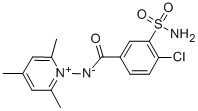 N-[(4-クロロ-3-アミノスルホニルベンゾイル)アミノ]-2,4,6-トリメチルピリジニオアミンアニオン 化学構造式