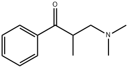 1-フェニル-2-メチル-3-(ジメチルアミノ)-1-プロパノン 化学構造式