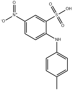2-[(4-メチルフェニル)アミノ]-5-ニトロベンゼンスルホン酸 化学構造式