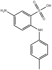 5-アミノ-2-[(4-メチルフェニル)アミノ]ベンゼンスルホン酸 化学構造式