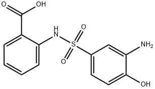 2-氨基苯酚-4-(2'-羧基)磺酰苯胺,91-35-0,结构式