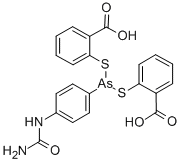 2,2'-[[[4-[(アミノカルボニル)アミノ]フェニル]アルシニデン]ビス(チオ)]二安息香酸 化学構造式