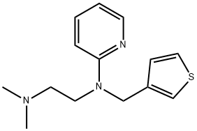 N,N-ジメチル-N'-(2-ピリジニル)-N'-(3-チエニルメチル)-1,2-エタンジアミン 化学構造式
