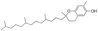 3,4-ジヒドロ-2,7-ジメチル-2-(4,8,12-トリメチルトリデシル)-2H-1-ベンゾピラン-6-オール 化学構造式