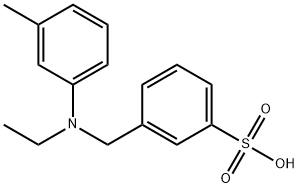 alpha-(N-ethyl-m-toluidino)-m-toluenesulphonic acid  Structure