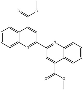 2,2′-ビキノリン-4,4′-ジカルボン酸ジメチル 化学構造式