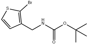 (2-溴噻吩-3-基)甲基氨基甲酸叔丁酯,910036-94-1,结构式