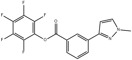 pentafluorophenyl 3-(1-methyl-1h-pyrazol-3-yl)benzoate, 910037-11-5, 结构式