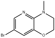 7-ブロモ-4-メチル-3,4-ジヒドロ-2H-ピリド[3,2-B][1,4]オキサジン 化学構造式