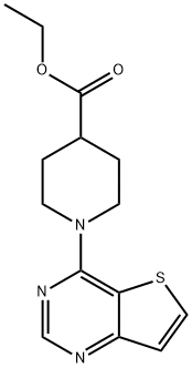 Ethyl 1-(thieno[3,2-d]pyrimidin-4-yl)piperidine-4-carboxylate Struktur