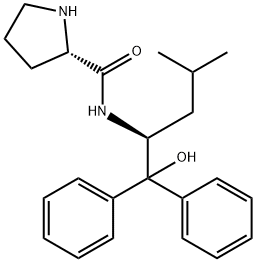 N-[(1S)-1-(羟基二苯甲基)-3-甲基丁基]-L-脯氨酰胺 结构式