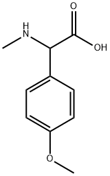 (4-メトキシフェニル)(メチルアミノ)酢酸 化学構造式