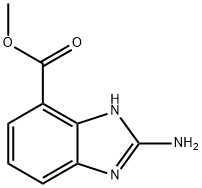 2-アミノ-1H-ベンゾ[D]イミダゾール-4-カルボン酸メチル 化学構造式