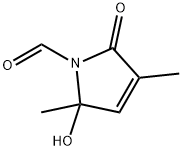 1H-Pyrrole-1-carboxaldehyde, 2,5-dihydro-2-hydroxy-2,4-dimethyl-5-oxo- (9CI) 结构式
