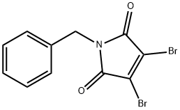 N-ベンジル-2,3-ジブロモマレイミド 化学構造式