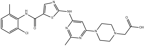 达沙替尼羧酸, 910297-53-9, 结构式