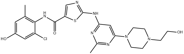 N-(2-Chloro-4-hydroxy-6-methylphenyl)-2-[[6-[4-(2-hydroxyethyl)-1-piperazinyl]-2-methyl-4-pyrimidinyl]amino]-5-thiazolecarboxamide
