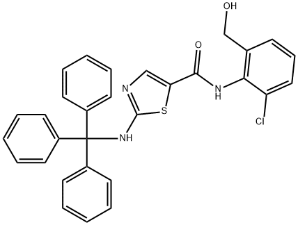 N-[2-Chloro-6-(hydroxyMethyl)phenyl]-2-[(triphenylMethyl)aMino]-5-thiazolecarboxaMide Struktur