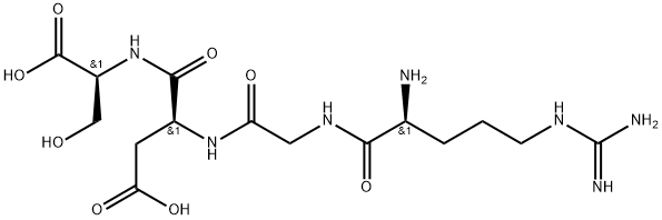 H-ARG-GLY-ASP-SER-OH 化学構造式
