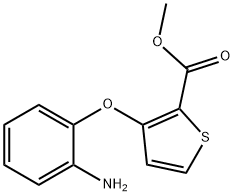 3-(2-アミノフェノキシ)-2-チオフェンカルボン酸メチル 化学構造式