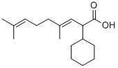 (3E)-2-CYCLOHEXYL-4,8-DIMETHYLNONA-3,7-DIENOIC ACID Structure