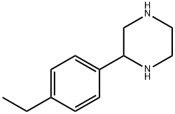 2-(4-乙基苯基)哌嗪 结构式
