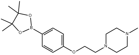 1-METHYL-4-{2-[4-(4,4,5,5-TETRAMETHYL-[1,3,2]DIOXABOROLAN-2-YL)-PHENOXY]-ETHYL}-PIPERAZINE, 910462-34-9, 结构式