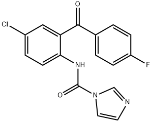 IMIDAZOLE-1-CARBOXYLIC ACID [4-CHLORO-2-(4-FLUORO-BENZOYL)-PHENYL]-AMIDE 结构式