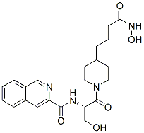 3-Isoquinolinecarboxamide,  N-[(1S)-2-[4-[4-(hydroxyamino)-4-oxobutyl]-1-piperidinyl]-1-(hydroxymethyl)-2-oxoethyl]- Structure