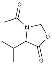 5-Oxazolidinone, 3-acetyl-4-(1-methylethyl)- (9CI) Structure