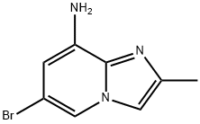 6-溴-2-甲基咪唑并[1,2-A]吡啶-8-胺, 910777-49-0, 结构式