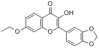 4H-1-BENZOPYRAN-4-ONE, 2-(1,3-BENZODIOXOL-5-YL)-7-ETHOXY-3-HYDROXY- Struktur