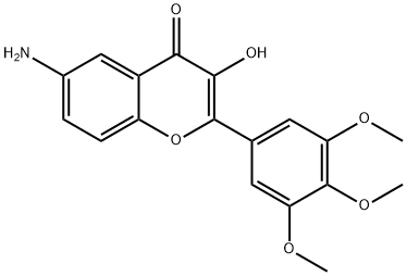 4H-1-BENZOPYRAN-4-ONE, 6-AMINO-3-HYDROXY-2-(3,4,5-TRIMETHOXYPHENYL)- Structure