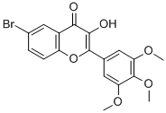 4H-1-BENZOPYRAN-4-ONE, 6-BROMO-3-HYDROXY-2-(3,4,5-TRIMETHOXYPHENYL)- 结构式