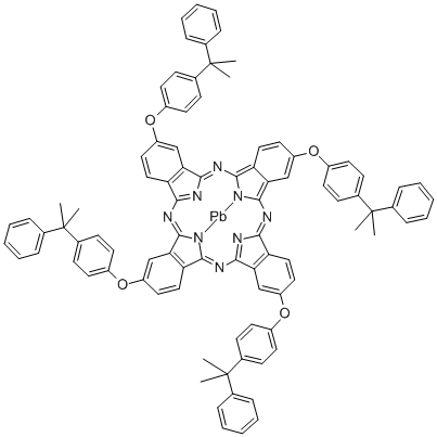 四(4-异丙苯基苯氧基)酞氰铅,91083-54-4,结构式