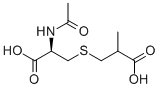N-Acetyl-3-(2-carboxypropyl)thio]alanine Struktur