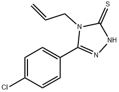 4-アリル-5-(4-クロロフェニル)-4H-1,2,4-トリアゾール-3-チオール 化学構造式