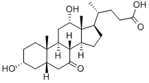 3,12-ジヒドロキシ-7-オキソコラン-24-オイン酸 化学構造式